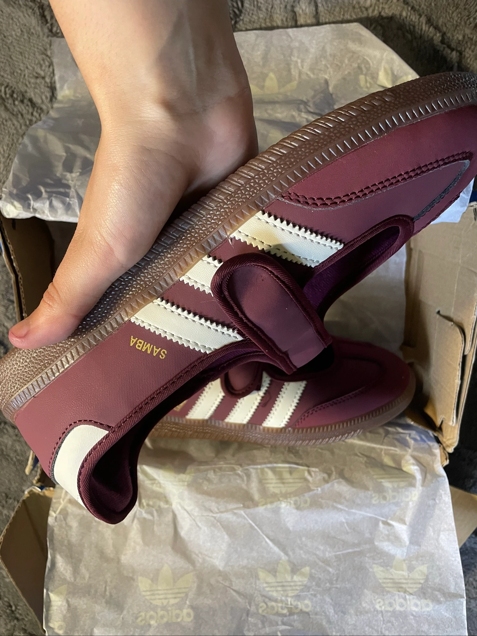 Ballerinas Adidas Samba bordô – photo 2